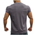 thumbnail image 4 of Cmfcve Round Neck T-shirts for Men Short Sleeve Breathable Sports T-shirt Stretch Fitness Blouses Shirts, 4 of 5