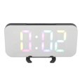 thumbnail image 2 of Relojes de escritorio modernos, alarma digital LED RGB, reloj digital RGB, reloj dinámico que cambia de color, el mejor de su clase, 2 of 8