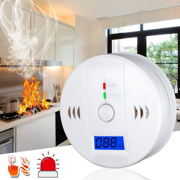 Carbon Monoxide and Smoke Alarm, Meloive Sensitive Home CO2 Sensor