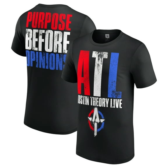 Men's Black Austin Theory Purpose Before Opinions T-Shirt