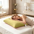 thumbnail image 6 of Tarmeek PP Cotton Pillow Insert for Sleeping, 650g Low Profile Quilted Pillow with Yellow Cover, Soft and Supportive Bed Pillow for Side and Back Sleepers, 29x19 Inch, 6 of 6