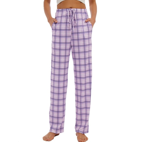 Rosa Junio Comfy Pajama Pants for Women, Stretch Drawstring Lounge Pants with Pockets, Soft Casual Pjs Sleep Bottoms