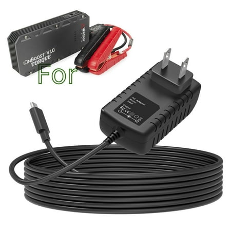 K-MAINS USB-C Adapter Charger Compatible With Wagan iOnBoost V10 TORQUE #7507 Car Battery Jump PSU