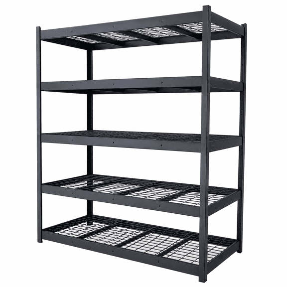 Nnovaroom Heavy Duty Garage Shelving, 5-Tier Metal Storage Rack, 3000lbs  Shelf Capacity, Adjustable Shelving Units for Garage, Warehouse, Pantry & Basement Organizers  83" H x24" W x 55" D