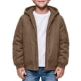thumbnail image 5 of BFHHYA Boys Winter Coat Teens Youth Casual Zip up Quilted Jackets Windproof Windbreaker Kids Long Sleeve Hooded Outwear with Pockets 5-16 Years, 5 of 8