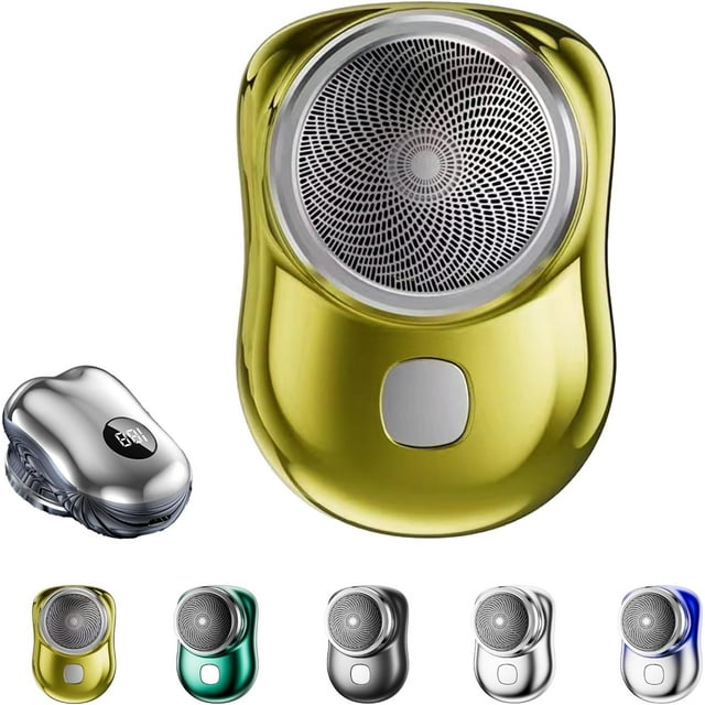 Lureza Rasoir, Lureza Rasoir Électrique Portable pour Hommes, Affichage LED, Charge Type-C, Longue Durée de Veille, Rasoir Électrique Compact Étanche Rasage Précis et Indolore (E)
