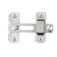 thumbnail image 2 of Hebilla de puerta de 90 grados sin perforaciones Cerradura de ángulo recto para puerta corrediza Pasador de pestillo de puerta corrediza Pestillo de puerta de habitación Hebilla de acero inoxidable, 2 of 2