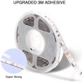 thumbnail image 4 of DAYBETTER 50ft Bluetooth LED Strip Lights,Music Sync 5050 LED Light Strip RGB with Remote Control,Timer Schedule,Color Changing Led Lights for Bedroom(APP+Remote +Mic), 4 of 7