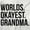 White, variant on Worlds Okayest Grandma Funny Cute Women's Graphic T Shirt Tees Brisco Brands L