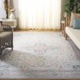 thumbnail image 2 of SAFAVIEH Tucson Alyx Oriental Machine Washable Area Rug, Light Grey/Light Green, 8' x 10', 2 of 9