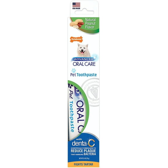 Nylabone Advanced Oral Care Peanut Flavor Dog Toothpaste 2.5oz.