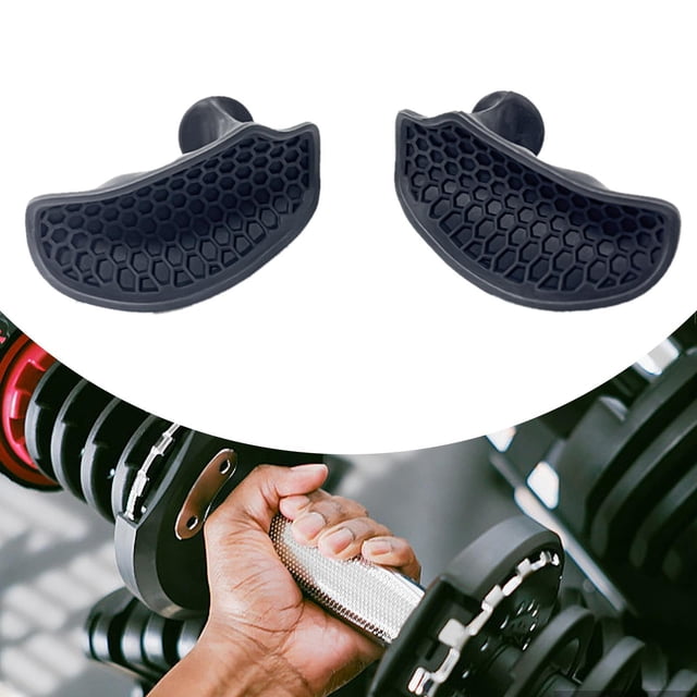 Presas de levantamiento de pesas Grips de gimnasio para almohadillas para adultos Proporcionador de fuerza de agarre de silicona Protector manual para Negro
