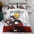 thumbnail image 4 of RWBY Conjunto de sábanas temático, trío de piezas, cómodo y amigable con la piel, diseño único, regalo de decoración para el hogar para familiares, amigos y fans,135X200cm, 4 of 6