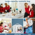 thumbnail image 4 of Soda Candy Large Makeup Bag Cotton Cosmetic Bags for Travel Cute Floral Coquette Aesthetic Toiletry Bag for Women, 4 of 7