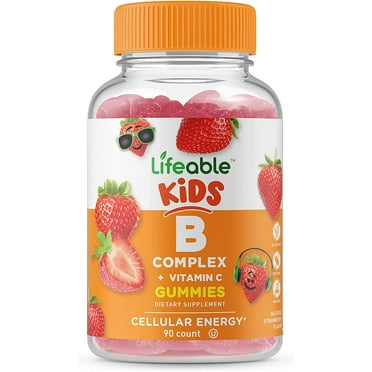 Lifeable Vitamin B Complex with Vitamin C for Kids - 90 Gummies