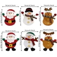 thumbnail image 5 of 6 Pieces Christmas Tableware Holder Silverware Holders Pockets Forks Bag Snowman Santa Claus Elk Decor for Xmas Dinner Table Decorations, 5 of 11