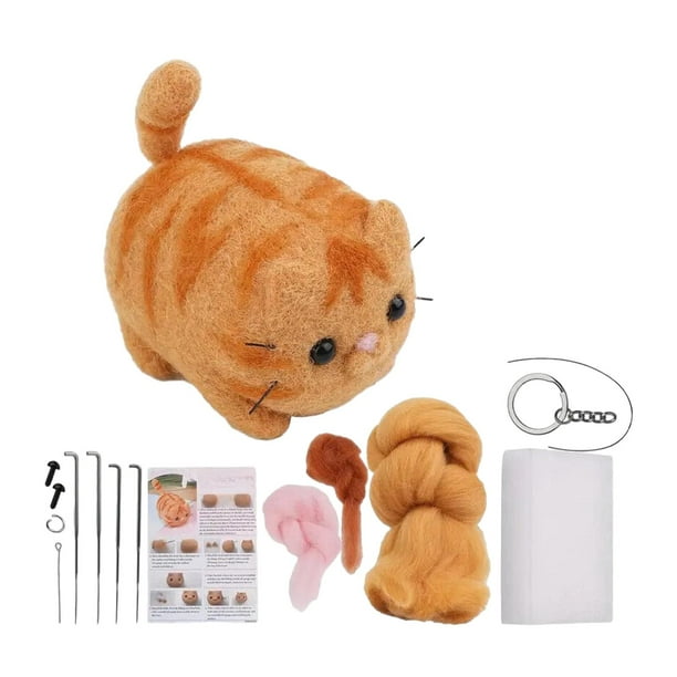 Muñecas de fieltro, juego de fieltro, llavero, decoración del hogar, accesorios de bolso hechos a mano con herramienta de fieltro, suministros de fiel estilo A