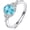 Aquamarine, variant on 1.5 Carat Opal/Aquamarine/Emerald/Ruby Rings for Women, 925 Sterling Silver Created Gemstone Engagement Promise Band Ring for Fiancee Bride Wife Mom Her