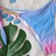 thumbnail image 5 of Traje de Baño Bikini estampado degradado Sin mangas Conjunto de bikinis de cintura alta Ahuecado Corte ajustado Cgtredaw Púrpura T S para Mujer, 5 of 7