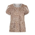 thumbnail image 6 of JeashCHAT Tshirts Shirts for Women Graphic Women's Short Sleeve Print Round Neck T-Shirt Loose Casual Summer Tee Tops, 6 of 7