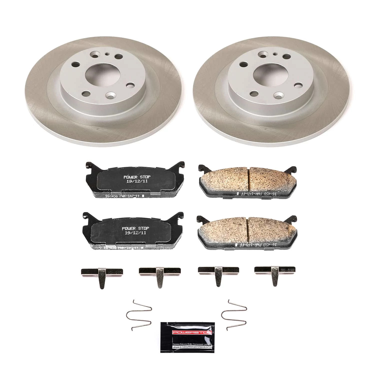 PowerStop Rear Semi-Coated Rotor and Low-Dust Ceramic Brake Pad Kit SC770
