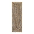 thumbnail image 3 of Unique Loom Braided Chindi Collection Area Rug - Crossed (2' 2" x 6' 1" Runner Natural/Blue), 3 of 7