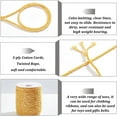thumbnail image 2 of 1Roll 59 Feet 5mm Gold Twine Cord Rope 3 Braided Cord Thread Decorative Twisted Satin Polyester String Thread for Home Decor Upholstery Curtain Tieback Graduation Honor Cord, 2 of 9