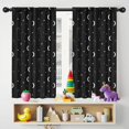 thumbnail image 5 of Blackout Kids Curtains,Black White Cat Moon Star Pattern Childrens Insulated Curtains Set Of 2,Bedroom Essentials,Toddler Room Decor 42x54in(106x137cm), 5 of 5
