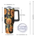 thumbnail image 2 of Halloween Pumpkins and Candy Corn Tumbler with Handle and Lid,40oz Double Wall Vacuum Insulated Tumbler,Cups Gift for Women and Men, 2 of 7