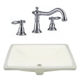 thumbnail image 1 of 20.75-in. W CSA Rectangle Bathroom Undermount Sink Set In Biscuit - Chrome Hardware AI-23083, 1 of 7