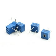 Unique Bargains 5 x 100K Ohm 1/4" Square 5% Trimpot DIP Potentiometers 3 Pins