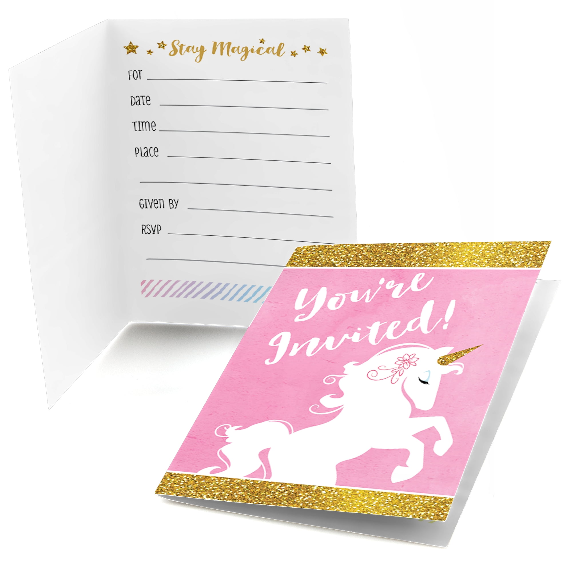 unicorn baby shower invitations walmart
