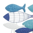 thumbnail image 5 of 22" x 15" Blue Metal Fish Sculpture, by DecMode, 5 of 10