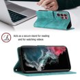 thumbnail image 4 of Tarise Phone Case for Samsung Galaxy S22 Ultra, Premium PU Leather Card Holder Wrist Strap Magnetic Closure Flip Stand Function TPU Interior Book Cover for Samsung S22 Ultra 5G Wallet Case, Green, 4 of 7