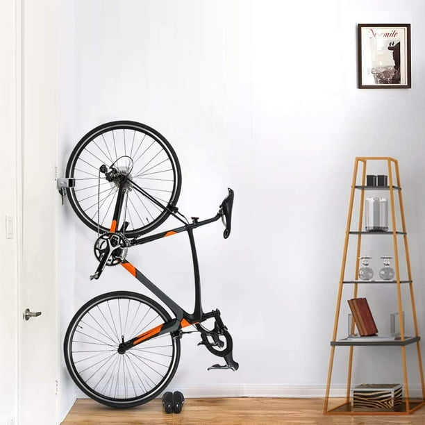 Bike Clip Indoor Outdoor Wall Mounted Mountain Bicycle Rack Storage System Bike Storage Parking Buckle for Space Saving Fit 1inch 1.25inch