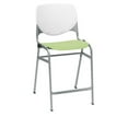 thumbnail image 4 of KFI Studios KOOL Armless Stacking Counter Barstool, White Back, Lime Green Seat, 4 of 6