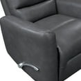 thumbnail image 4 of Lexicon Dimitri Faux Leather Swivel Glider Reclining Chair in Gray, 4 of 14