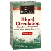 Bravo Tea, Blood Circulation Herbal Tea Bags, Naturally Caffeine Free, 20 Count, 1 Pack