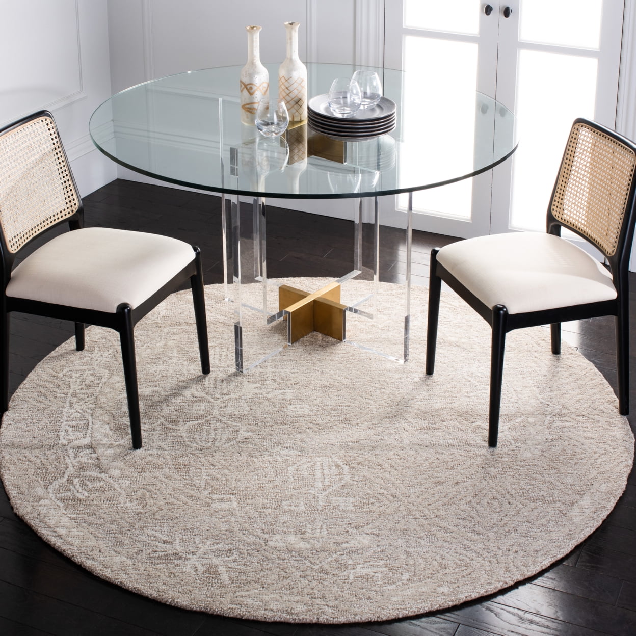 SAFAVIEH Metro Saranna Medallion Area Rug, Natural/Ivory, 4' x 6'