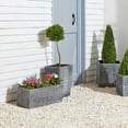 thumbnail image 2 of Strata Square Slate Planter, 2 of 2