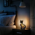thumbnail image 5 of Cat Lamp,Retro Cats Stained Resin Cat Tabletop Night Light,Stained Cats Lamps,3D Cute Pet Themed Led Table Lamps,Gifts for Cats Lovers, 5 of 8