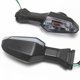 thumbnail image 3 of Indicador intermitente de luz de señal de 2 uds para lente de humo 300 黑色 罩 罩 Cola Luz de giro de motocicleta LED, 3 of 7