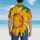 thumbnail image 4 of Fotbe Vibrant Sunflower Painting Camisa Hawaiana para Hombre Unisex – Camisa Casual de Verano con Botones de Manga Corta de Algodón y Lino,Medium, 4 of 7