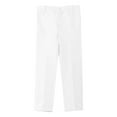 thumbnail image 5 of ZHOGXU Big Kids Boys Dress Pants With Adjustable Waistband Solid Color Comfortable Flat Front Trousers For School Formal Occasions White 4-5 Years, 5 of 6