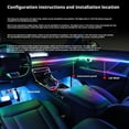 thumbnail image 3 of Car Interior LED Light,App Control Car Interior Ambient Lighting, Acrylic Car Central Control Atmosphere Light USB Powered,Colorful Modes&Water Flowing Effect, 3 of 8