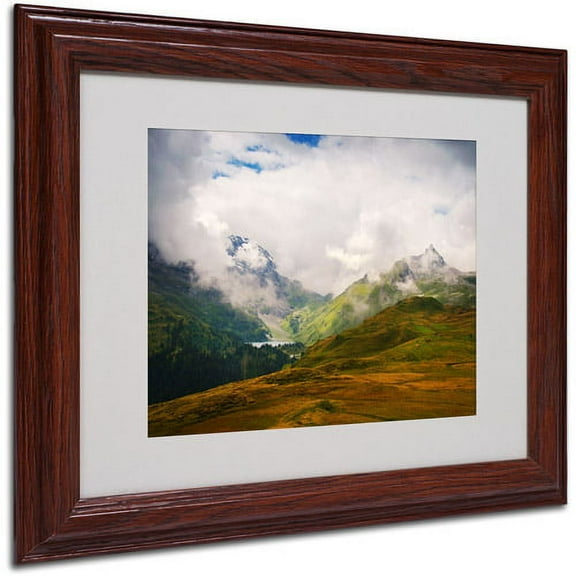 Trademark Fine Art "Peaceful Switzerland" Matted Framed by Philippe Sainte-Laudy