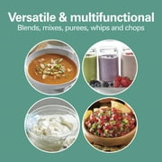 Hamilton Beach Immersion Hand Blender for Kitchen with Blending Wand, Whisk & Chopping Bowl, Silver