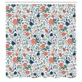 thumbnail image 2 of Ambesonne Floral Shower Curtain, Shabby Blooms Nature Print, 69"Wx70"L, Salmon White, 2 of 4