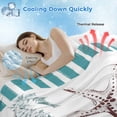 thumbnail image 3 of Turquoise Ocean Cooling Blanket,Lightweight Breathable Summer Throw Blanket with Double Sided Cold Effect,Coastal Nautical Lighthouse Starfish Picnic Blankets Bed Sheet for Hot Sleepers 50"x60", 3 of 8