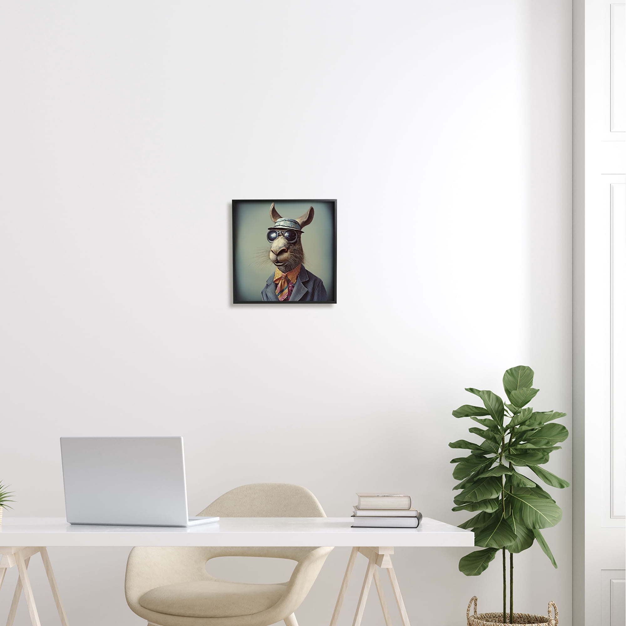 Stupell Industries Stylish Fashion Animal Animals & Insects Painting Black Framed Art Print Wall Art, 12 x 12
